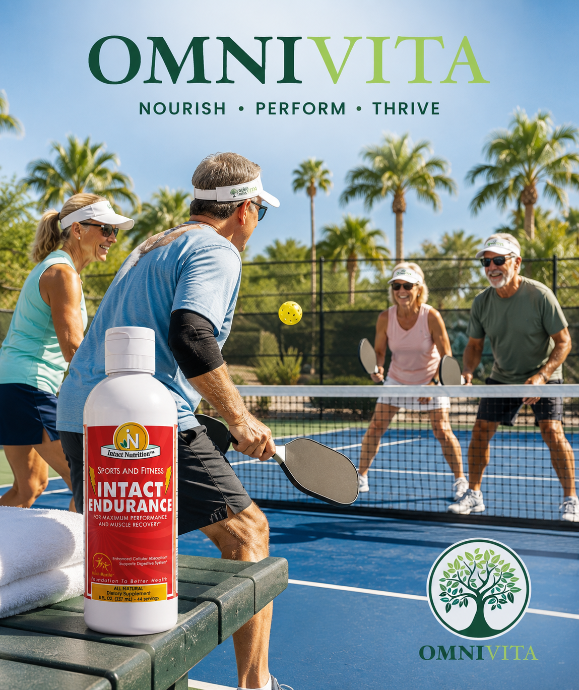 Pickleball player with Intact Endurance