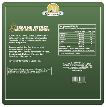 Equine Intact™ label back — directions for use